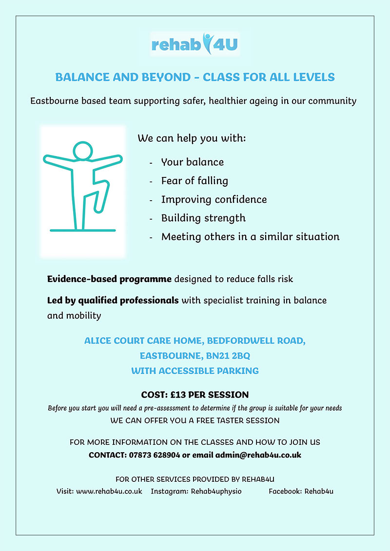 Balance and Beyond exercise class